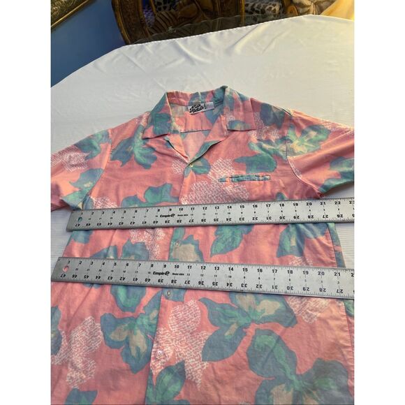 Hilo Hattie Hawaii Pink Vintage 80s Floral Short Sleeve Button Up Shirt Size XL - Picture 4 of 7